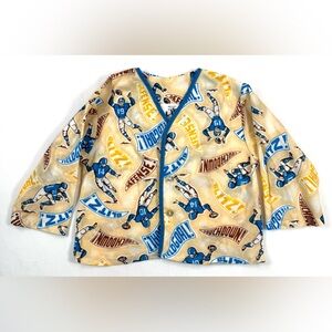 HEALTHTEX VINTAGE Boys Football Pajama Top 4T Retro 70s Sports‎ Print Made USA